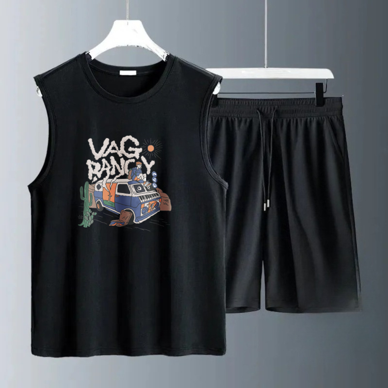 Summer Clothing Men - Conjuntos de Camisetas Sem Mangas Masculinas