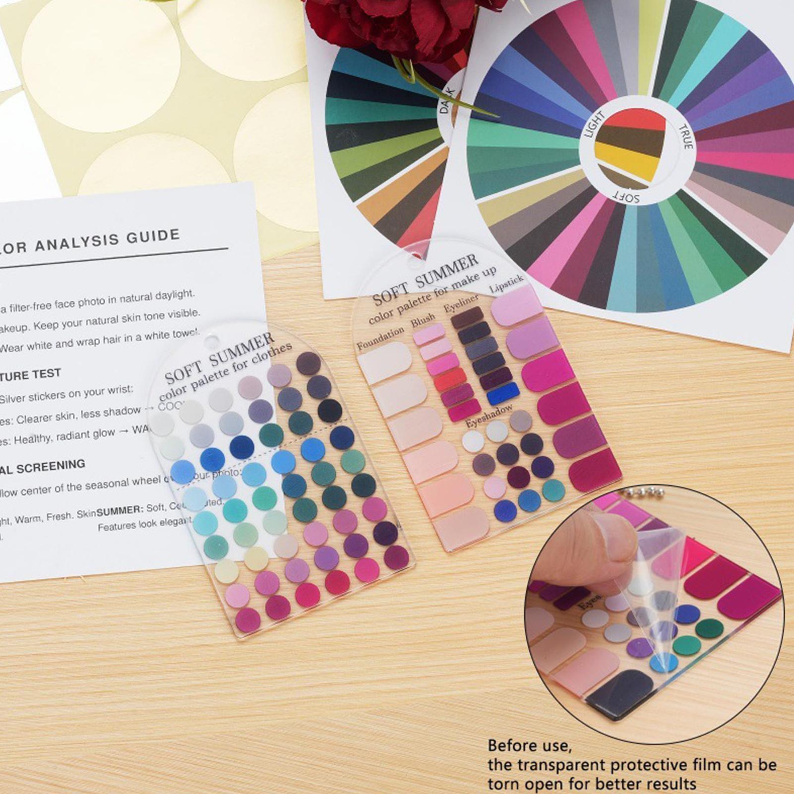 Summer Clothing Guide - Cartões de Paleta de Cores Soft