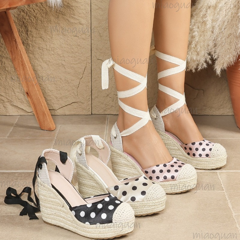 Espadrille Sandal Women - Novas Sandálias Anabela Espadrille Femininas de