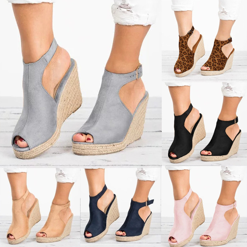 Espadrille Sandal Women - Sandálias de salto alto para mulheres