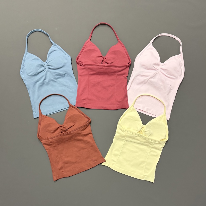 Halter Neck Top - Top Esportivo Feminino Sem Costura com