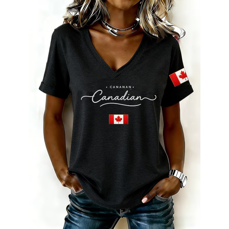 Summer Clothing Women Canada - Camisetas femininas com estampa da bandeira