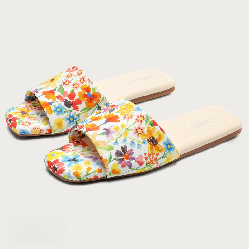 Summer Cloth - Chinelo Feminino Estilo Chinês Colorido Estampado