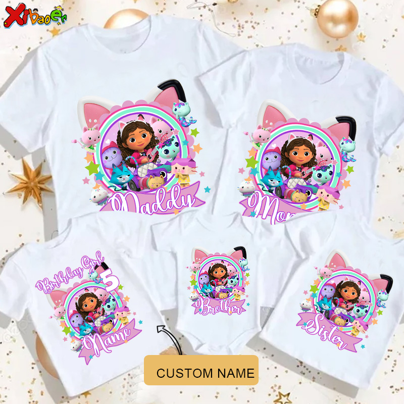Summer Clothing Baby - Camiseta de aniversário para meninas, nome