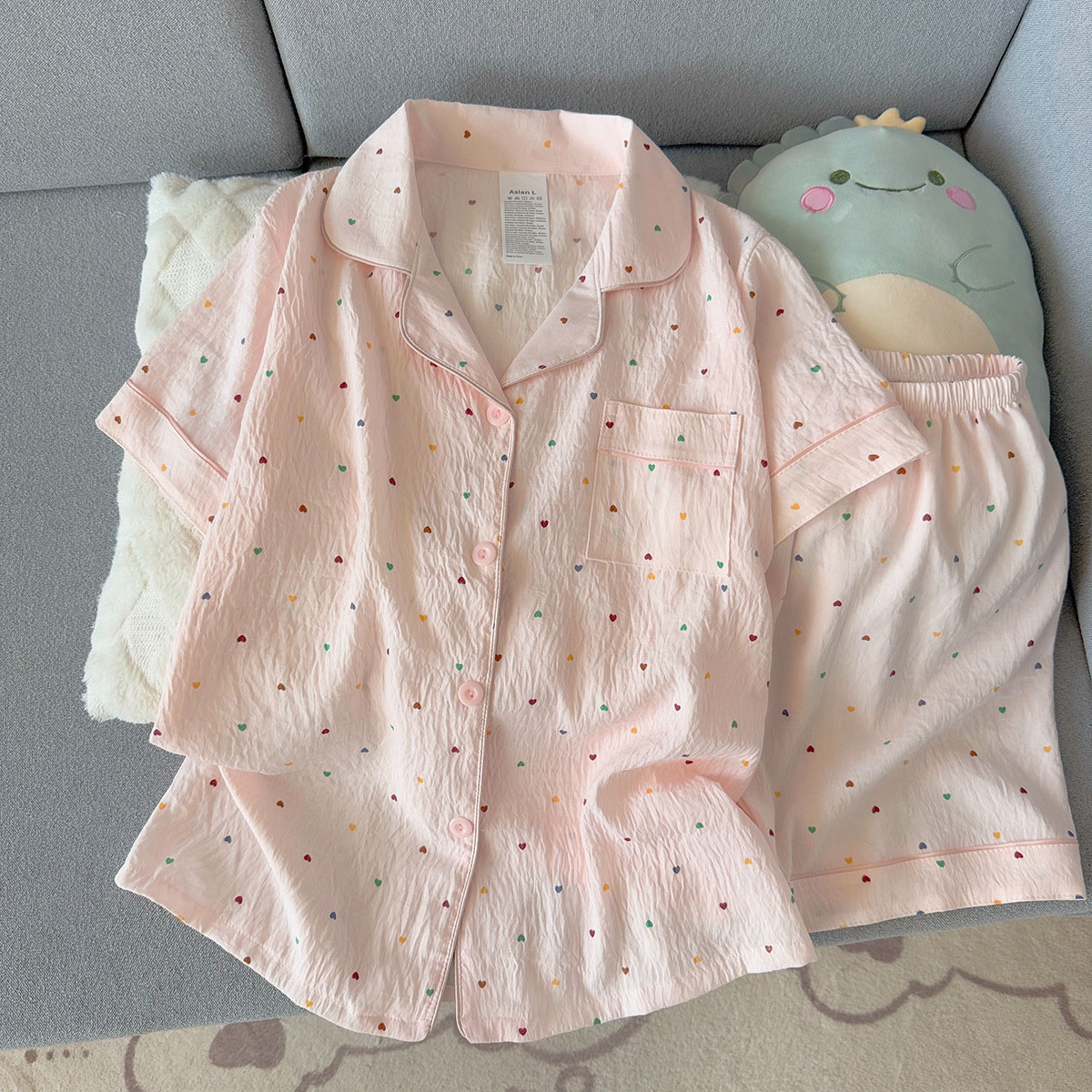 Summer Cloth - Conjunto de pijama feminino de algodão