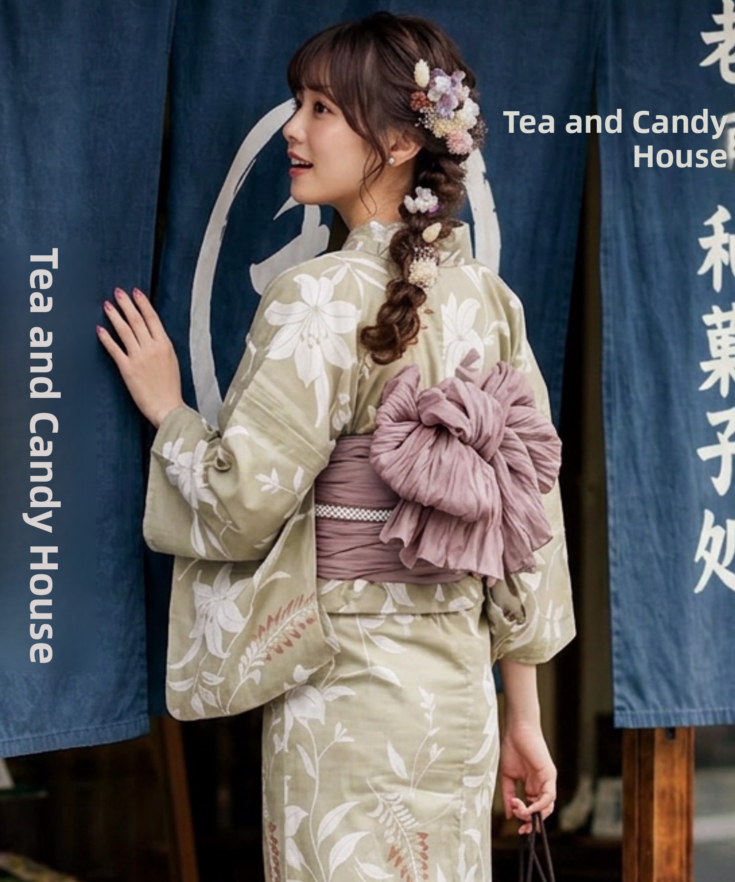 Summer Clothing Girl - Vestido Tradicional Yukata Kimono em Algodão