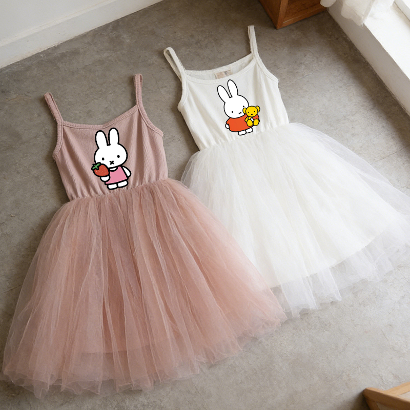 Summer Clothing Baby - Vestido Infantil Miffy com Alças Finas