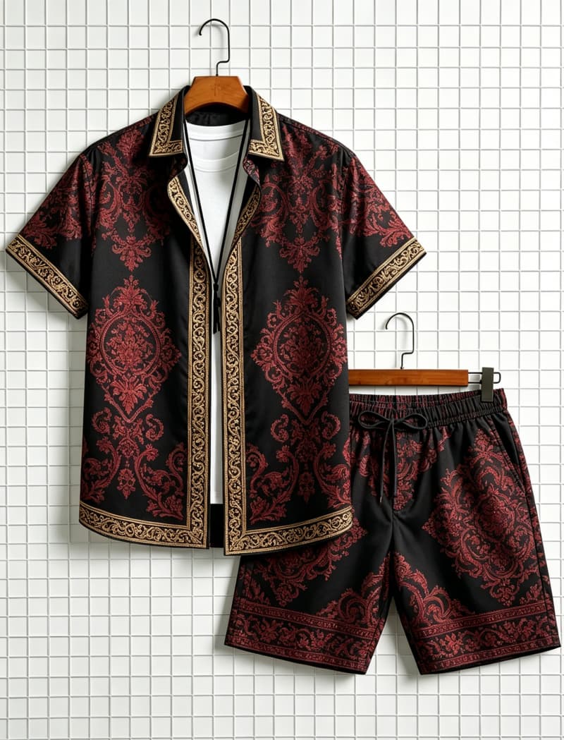 Summer Clothing Essentials - Conjunto de camisa de manga curta