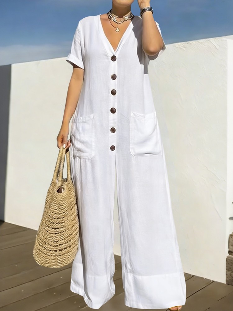 Summer Clothing Clearance - Macacão Feminino Plus Size Azul Urbano