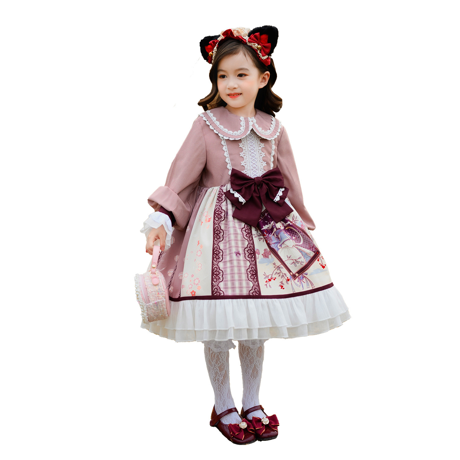 Summer Clothing Girl - Roupas Lolita para Crianças Vestido de