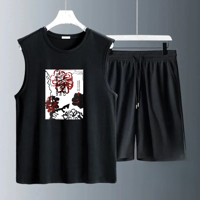 Summer Clothing Men - Conjuntos de Camisetas Sem Mangas Masculinas