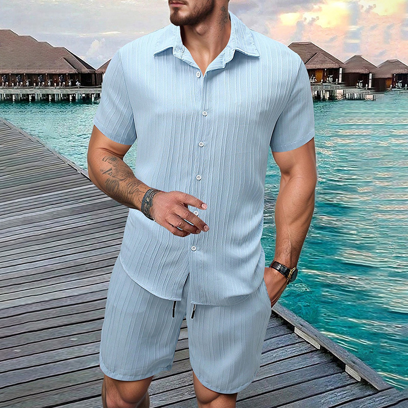 Summer Clothing Essentials - Conjunto Masculino Novo 2026: Camisa de