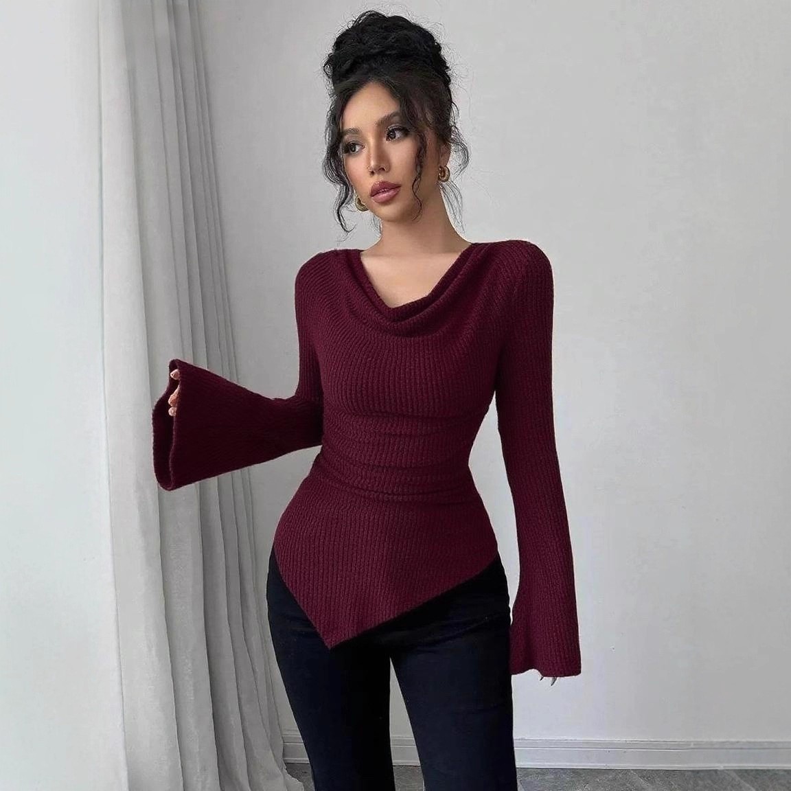 Blusa Feminina de Manga Longa  - Off Shoulder Blouse avaliação e preço