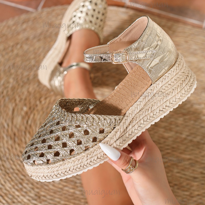 Sandálias Anabela Boho Feminin - Espadrille Sandal Women avaliação e preço