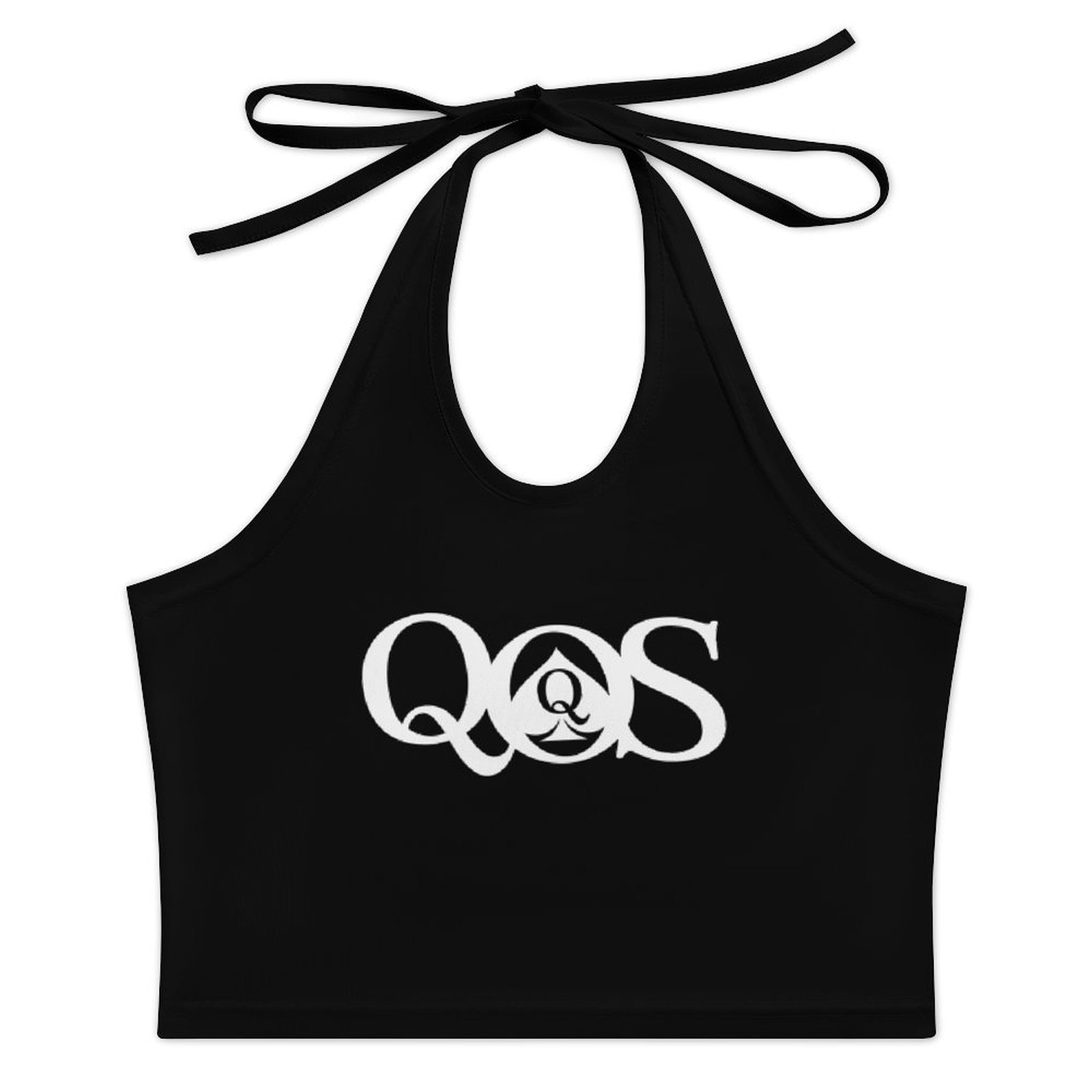 Tops femininos com estampa QOS - Halter Neck Top avaliação e preço