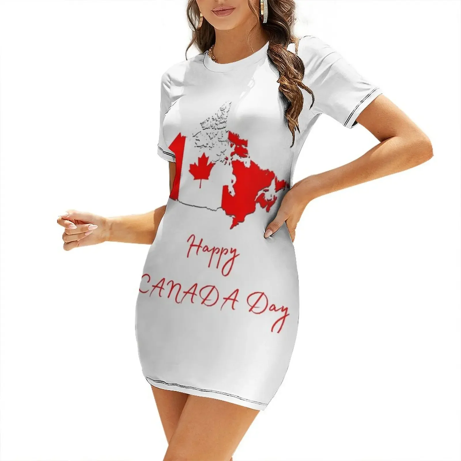Vestido de manga curta para o  - Summer Clothing Women Canada avaliação e preço