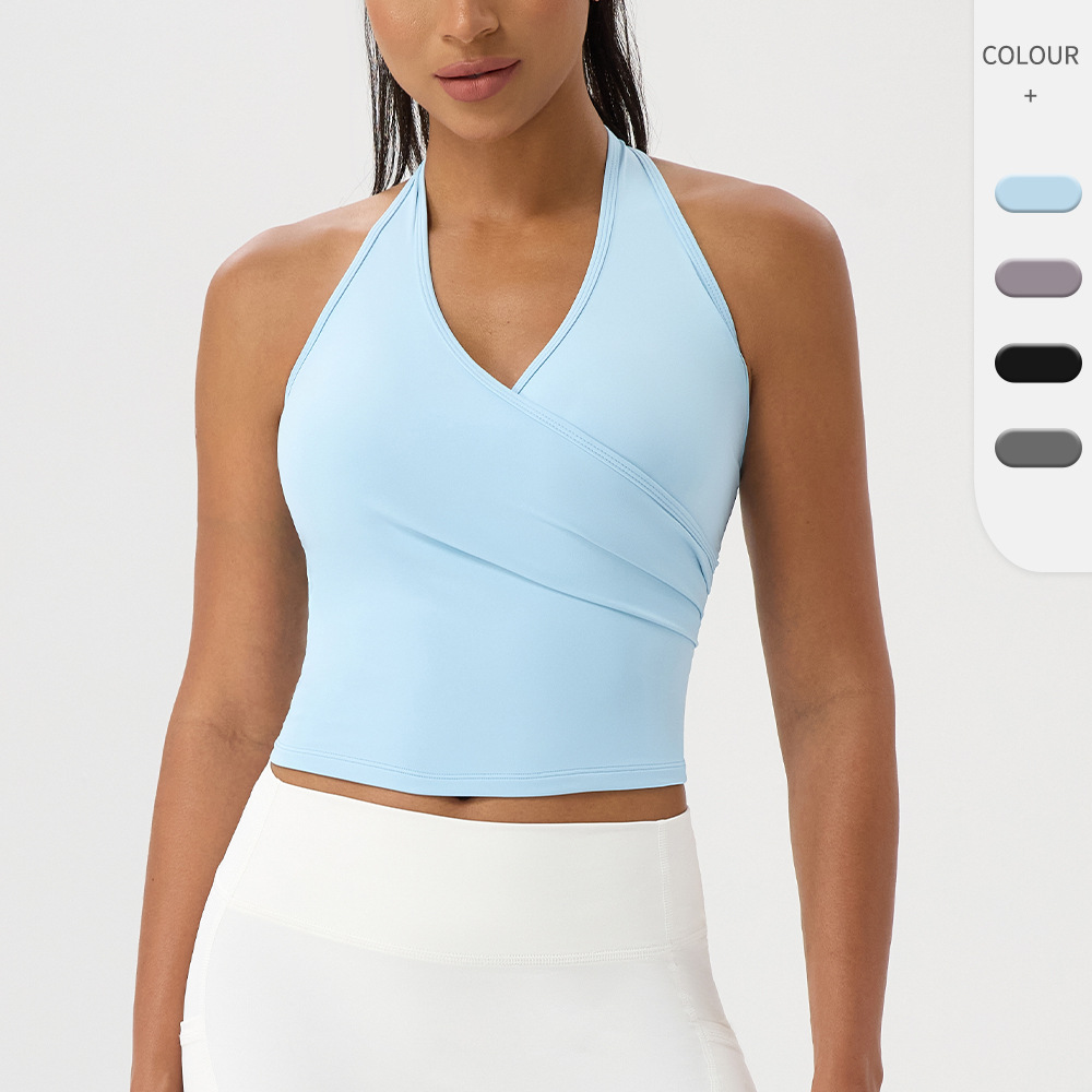 Top de Yoga Feminino com Decot - Halter Neck Top avaliação e preço