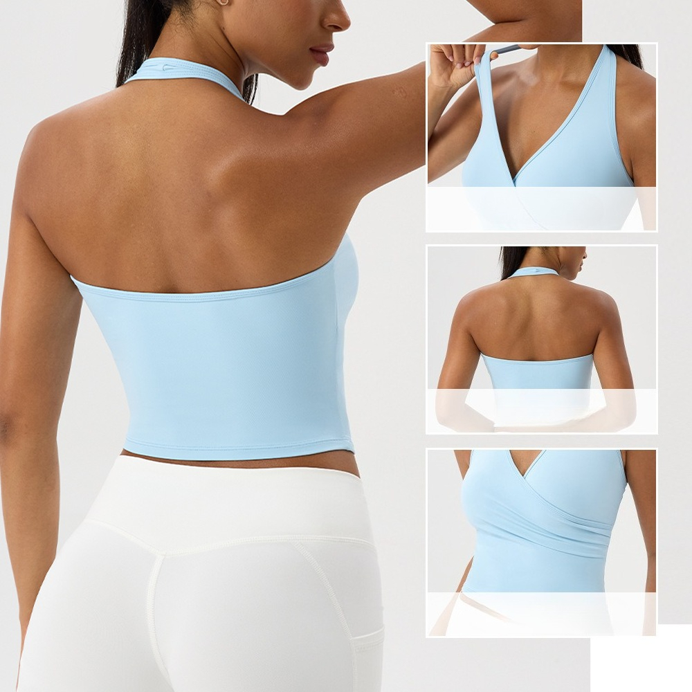 Top de Yoga Feminino com Decot - Halter Neck Top avaliação e preço