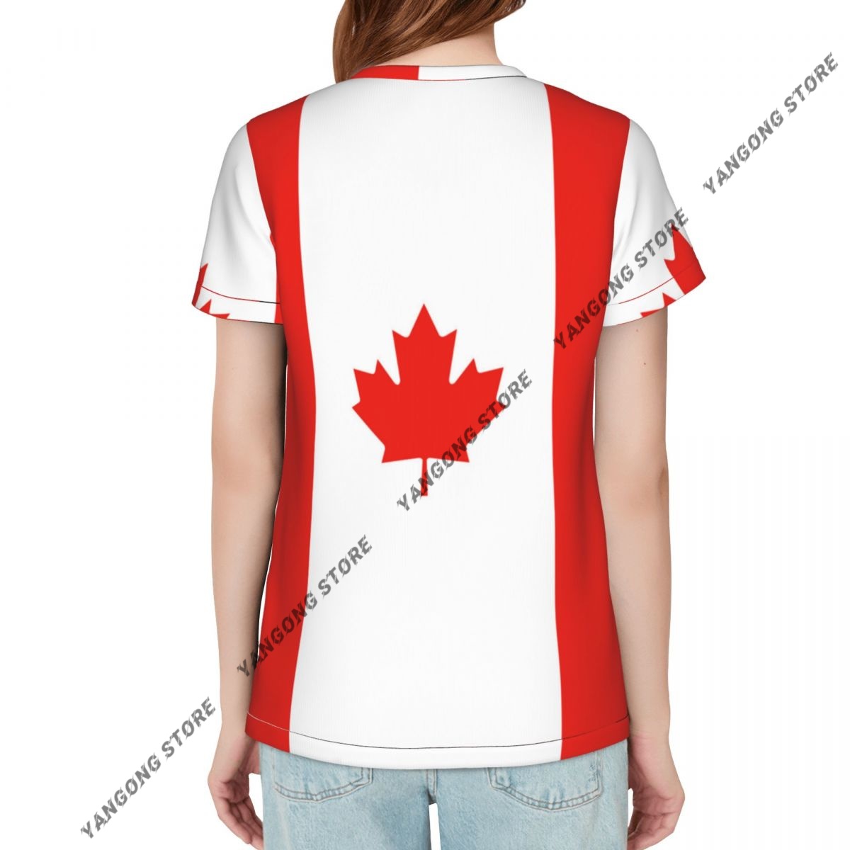 Camiseta feminina canadá bande - Summer Clothing Women Canada avaliação e preço