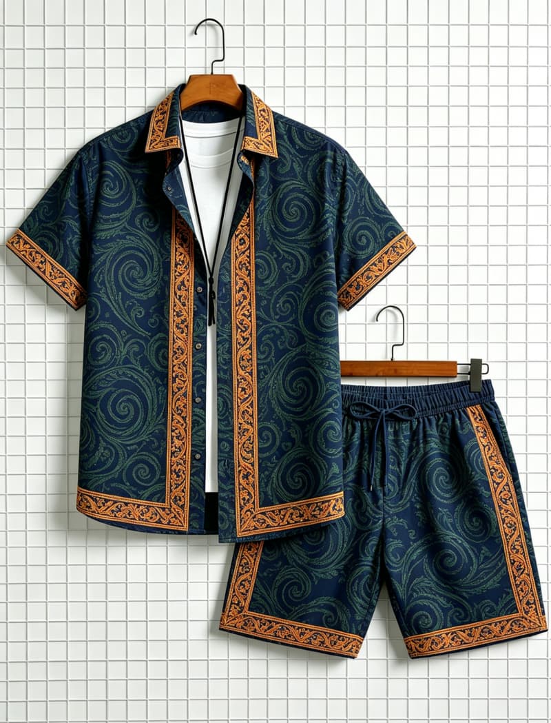 Conjunto de camisa de manga cu - Summer Clothing Essentials avaliação e preço