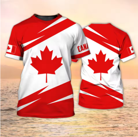 Camisetas do Canadá com Emblem - Summer Clothing Women Canada avaliação e preço