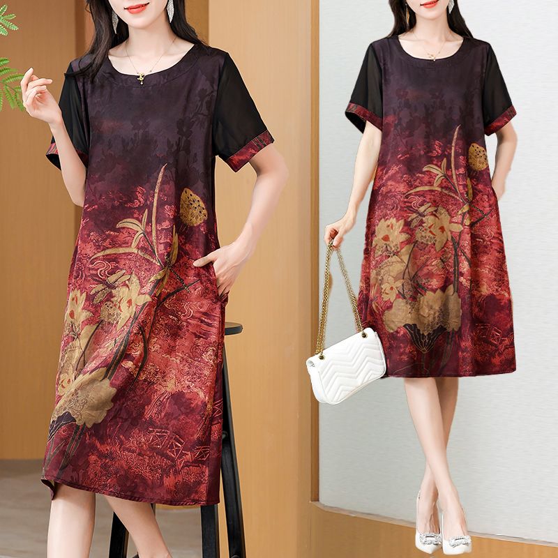 Vestido Elegante Estampado de  - Summer Clothing For Women Over 60 avaliação e preço