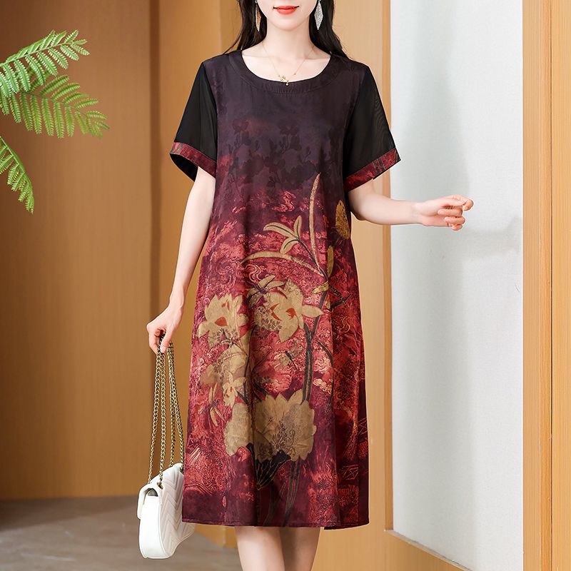 Vestido Elegante Estampado de  - Summer Clothing For Women Over 60 avaliação e preço
