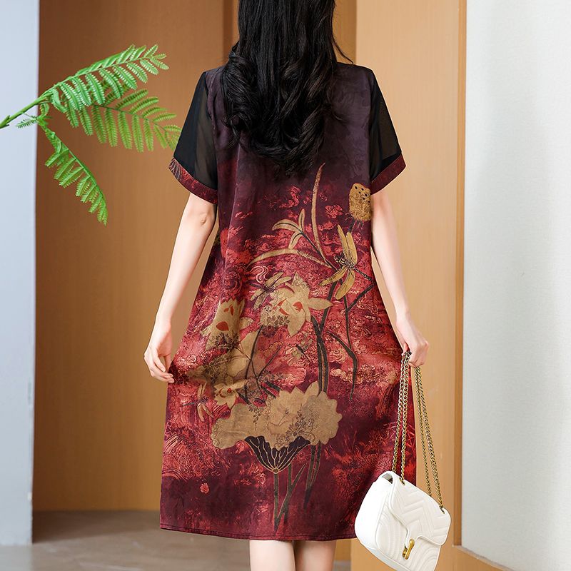 Vestido Elegante Estampado de  - Summer Clothing For Women Over 60 avaliação e preço