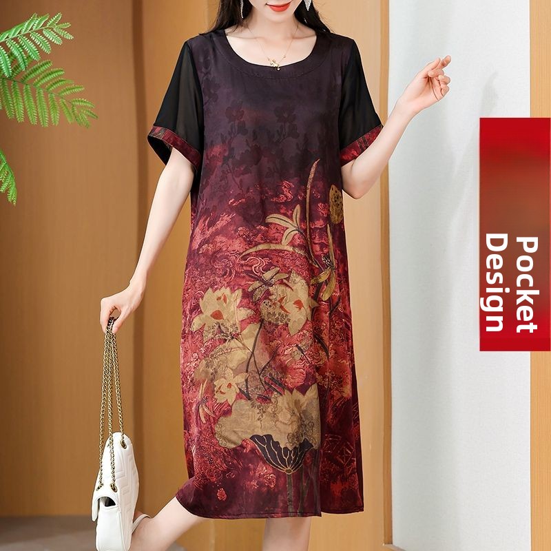 Vestido Elegante Estampado de  - Summer Clothing For Women Over 60 avaliação e preço