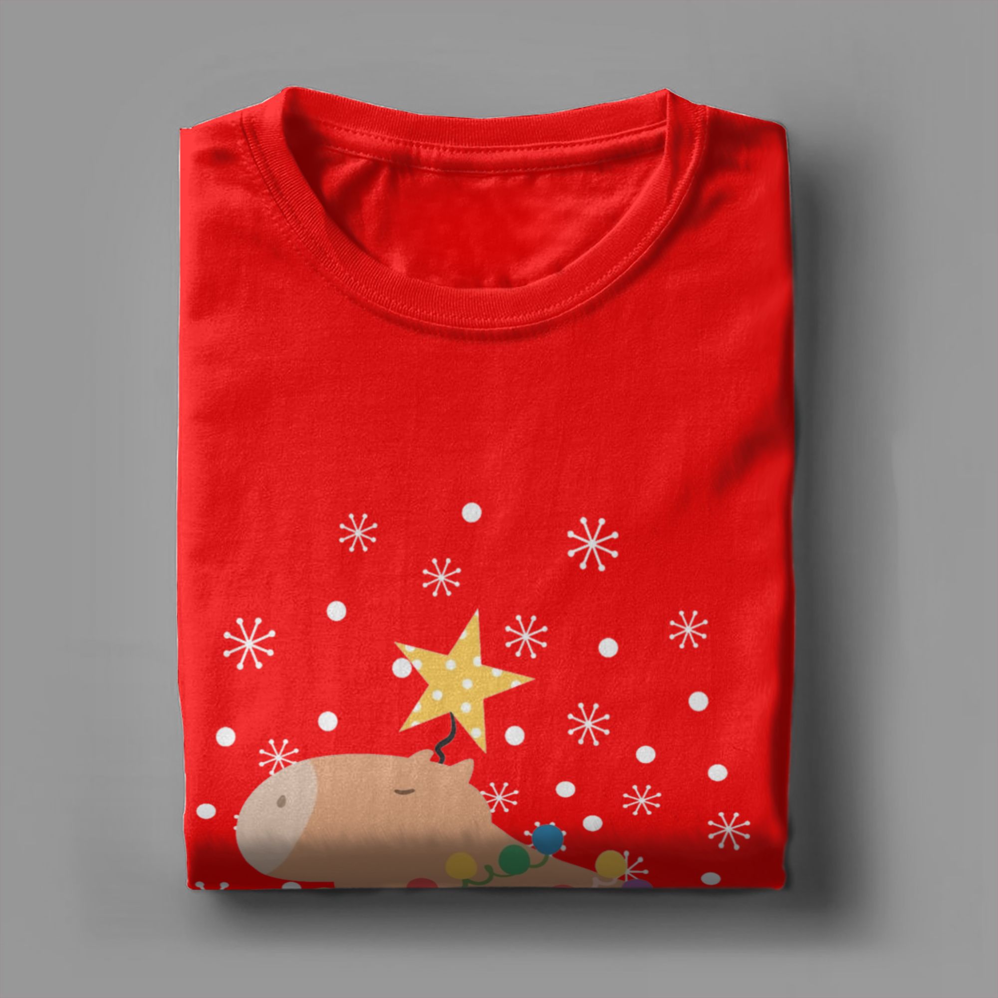 Capivara árvore de natal t cam - Summer Clothing Ideas Men avaliação e preço