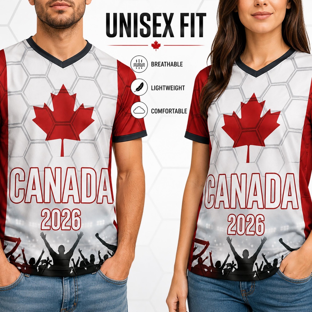 Camisa de Futebol Canadá 2026  - Summer Clothing Women Canada avaliação e preço